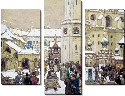 Картина Площадь Ивана Великого в Кремле. XVII век (Ivan the Great Square in the Kremlin. XVII century)