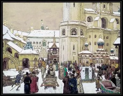 Картина Площадь Ивана Великого в Кремле. XVII век (Ivan the Great Square in the Kremlin. XVII century)