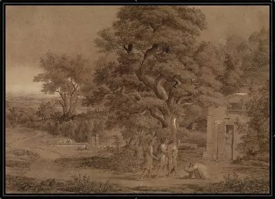 Пейзаж с Авраамом и тремя ангелами в долине Мамбре