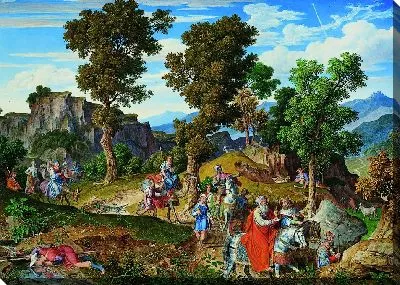 Картина Серпентарский пейзаж с шествием волхвов