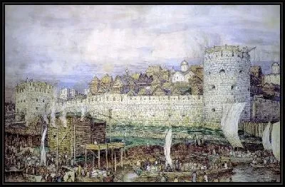 Московский Кремль при Дмитрии Донском (The Moscow Kremlin with Dmitry Donskoy)