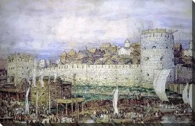 Московский Кремль при Дмитрии Донском (The Moscow Kremlin with Dmitry Donskoy)