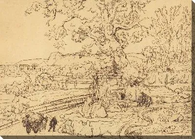 Картина Римская кампанья с древним фонтаном