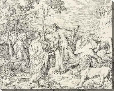 Данте в ужасе от трех зверей