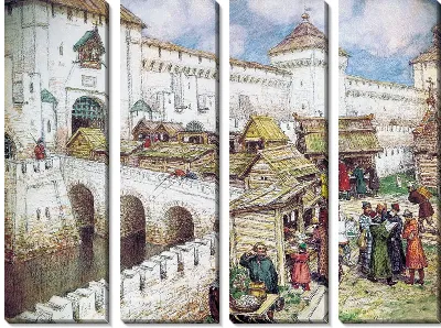 Книжные лавочки на Спасском мосту в XVII веке (Book shops at the Spassky bridge in the XVII century)