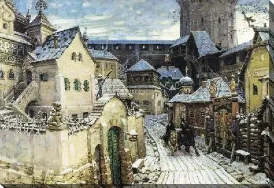 Картина Гонцы. Ранним утром в Кремле (Messengers. Early in the morning in the Kremlin)