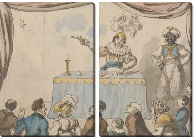 Картина Фокусник с пистолетом и картами