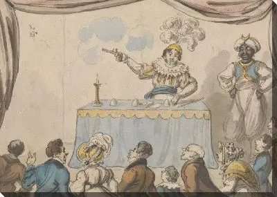 Фокусник с пистолетом и картами