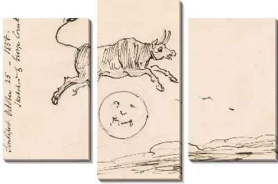 Картина Корова прыгает над луной