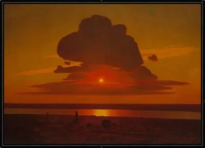 Красный закат на Днепре