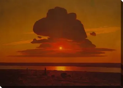 Картина Красный закат на Днепре