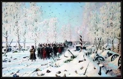 Картина На большой дороге. Отступление и бегство (On the high road. Retreat and escape)