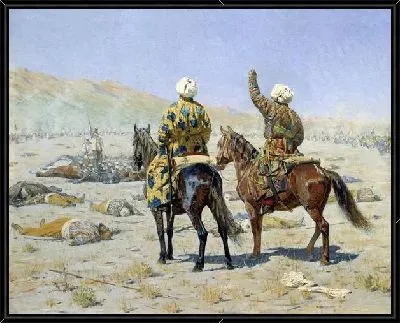 Парламентёры. "Сдавайся!" - "Убирайся к чёрту!"  (The negotiators. "Surrender" - "Go to hell!")