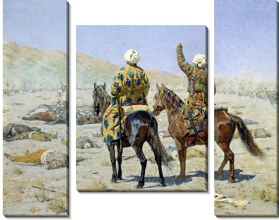 Парламентёры. "Сдавайся!" - "Убирайся к чёрту!"  (The negotiators. "Surrender" - "Go to hell!")