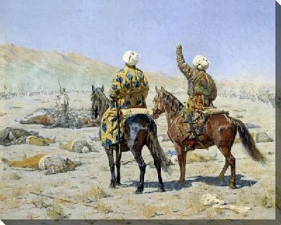 Парламентёры. "Сдавайся!" - "Убирайся к чёрту!"  (The negotiators. "Surrender" - "Go to hell!")