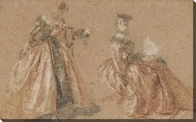 Картина Две элегантные женщины в польском платье