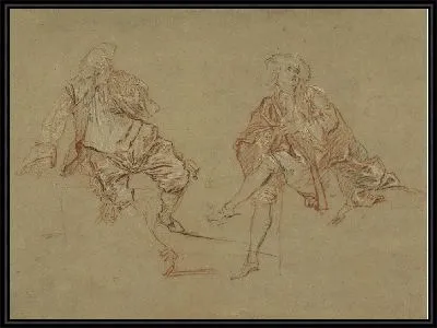 Картина Два сидящих мужчины