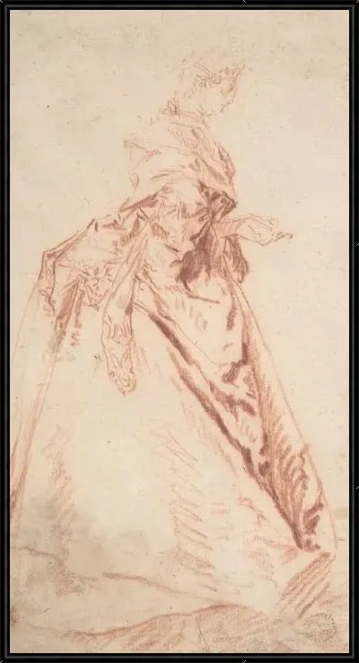 Картина Стоящая женщина, смотрящая вправо