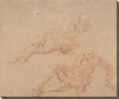 Картина Два исследования лежащей молодежи