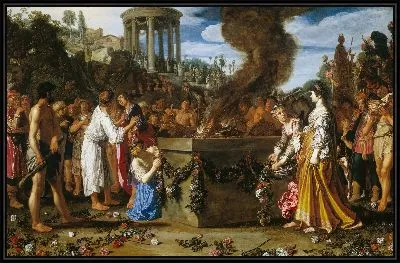 Орест и Пилад спорят у алтаря