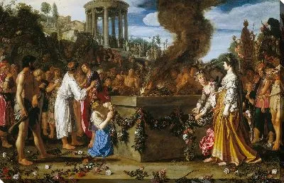 Орест и Пилад спорят у алтаря