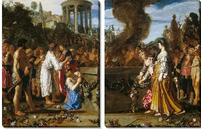 Орест и Пилад спорят у алтаря