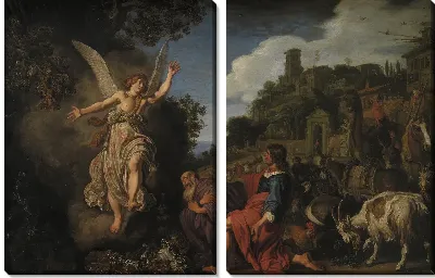 Ангел Рафаэль покидает Старый Тобит и его сын Тобиас