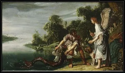 Ангел и молодой тобит с рыбой