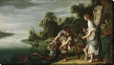 Ангел и молодой тобит с рыбой