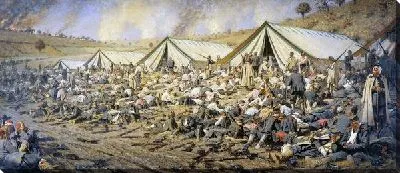 Картина После атаки. Перевязочный пункт под Плевной (Following the attack. Dressing station near Plevna)