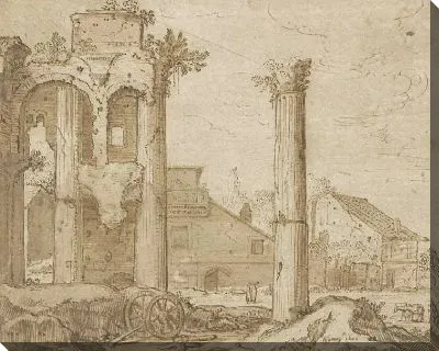 Картина Форум Нервы в Риме, вид из храма Минервы