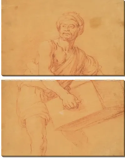 Картина Этюд с бородатым мужчиной и тюрбаном с сундуком