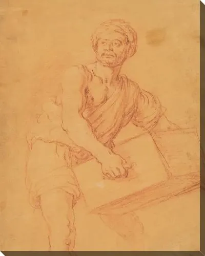 Картина Этюд с бородатым мужчиной и тюрбаном с сундуком