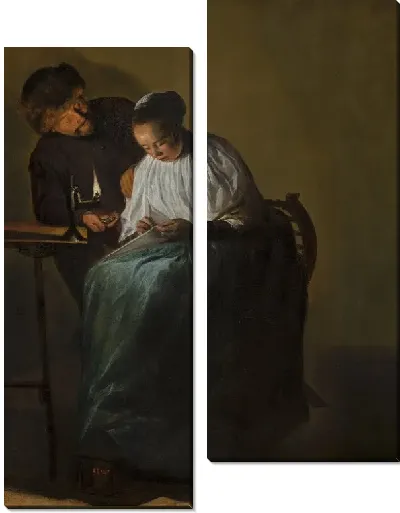 Картина Мужчина предлагает деньги молодой женщине