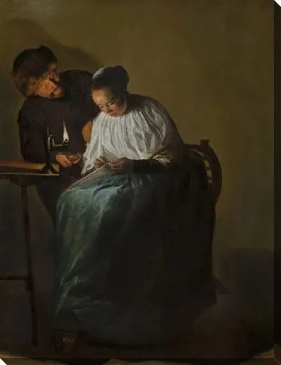 Картина Мужчина предлагает деньги молодой женщине