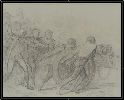 Этюд для "Зачисления добровольцев 1792 года"