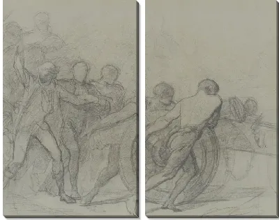 Этюд для "Зачисления добровольцев 1792 года"