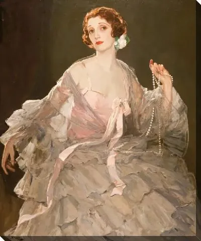 Картина Портрет леди Лавери или Хейзел в розовом и сером