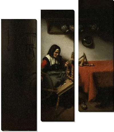 Старая женщина спиннинг