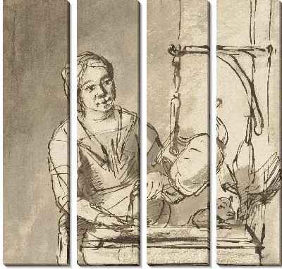 Картина Горничная на кухне