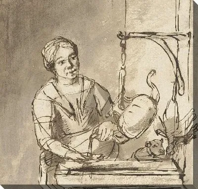 Горничная на кухне