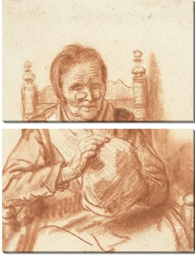 Картина Старая женщина с кепкой