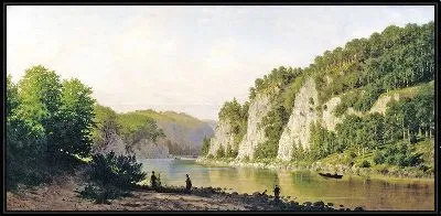 Картина Камень "Писанный" на реке Чусовой