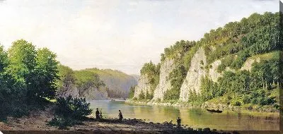 Картина Камень "Писанный" на реке Чусовой