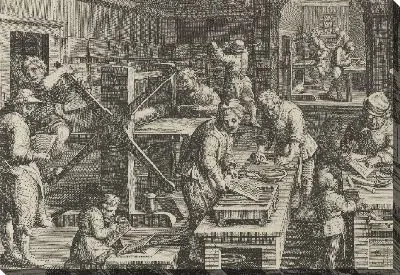 Картина Новые изобретения современности [Нова Реперта], Изобретение медной гравюры, лист 19