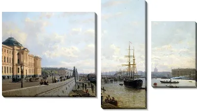 Картина Набережная Невы (Embankment of the Neva)