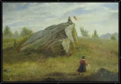 Картина Камень на зеленом