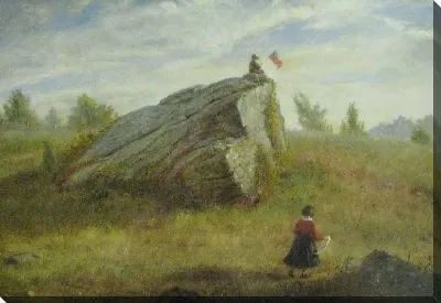 Картина Камень на зеленом