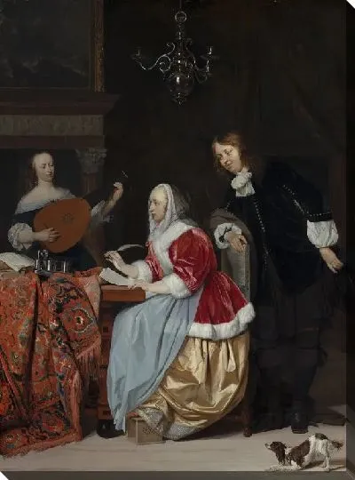 Картина Молодая женщина сочиняет музыкальное произведение