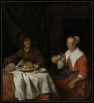 Картина Мужчина и женщина за едой